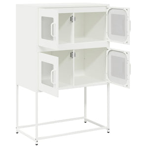 Highboard Λευκό 68x39x107 cm Ατσάλι