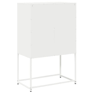 Highboard Λευκό 68x39x107 cm Ατσάλι