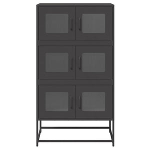 Highboard Μαύρο 68x39x123 cm Χάλυβας