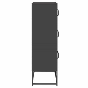 Highboard Μαύρο 68x39x123 cm Χάλυβας