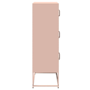 Highboard Ροζ 68x39x123 cm Ατσάλι - Pakobazaar
