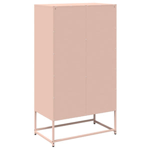 Highboard Ροζ 68x39x123 cm Ατσάλι - Pakobazaar