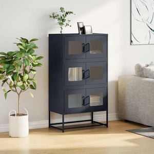 Highboard Ανθρακί 68x39x123 cm Χάλυβας