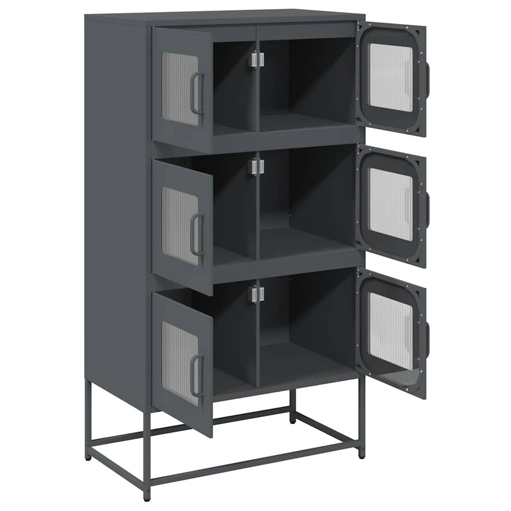 Highboard Ανθρακί 68x39x123 cm Χάλυβας