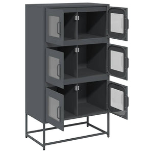 Highboard Ανθρακί 68x39x123 cm Χάλυβας