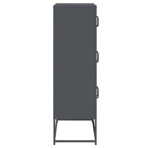 Highboard Ανθρακί 68x39x123 cm Χάλυβας