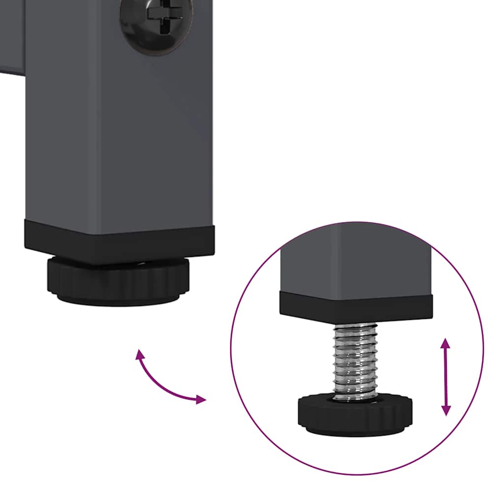 Highboard Ανθρακί 68x39x123 cm Χάλυβας