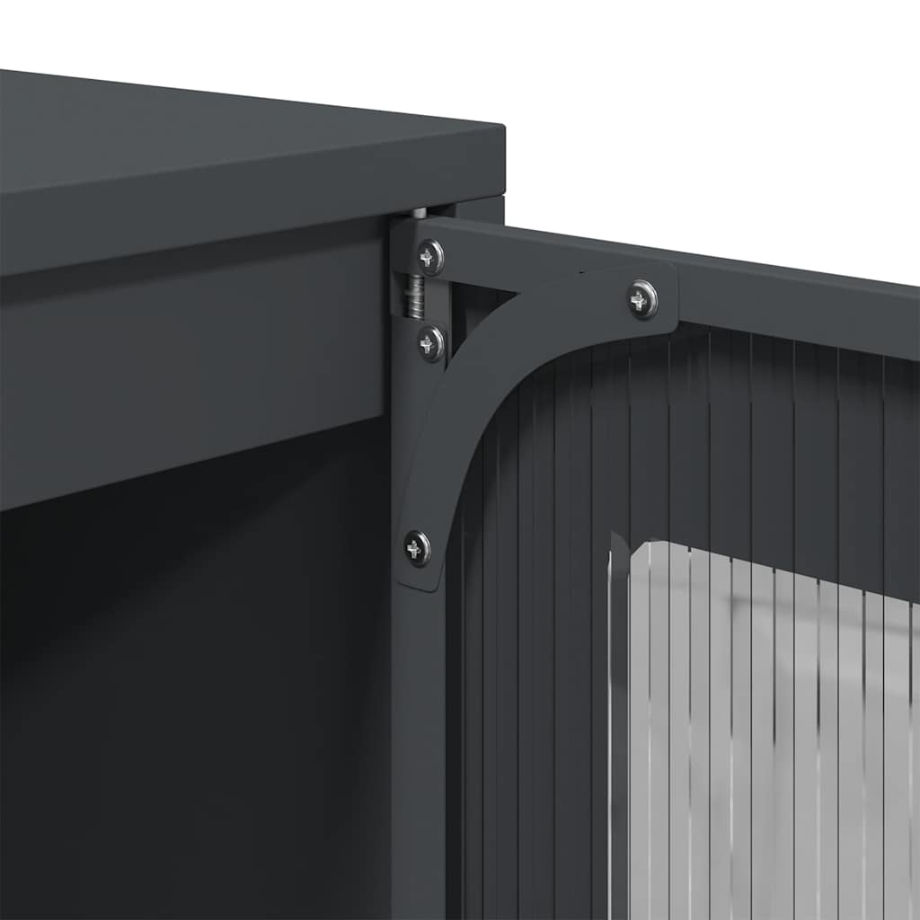 Highboard Ανθρακί 68x39x123 cm Χάλυβας