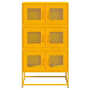 Highboard Μουστάρδα κίτρινη 68x39x123 cm Χάλυβας
