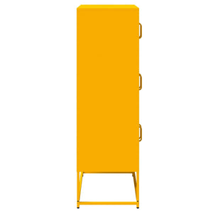 Highboard Μουστάρδα κίτρινη 68x39x123 cm Χάλυβας