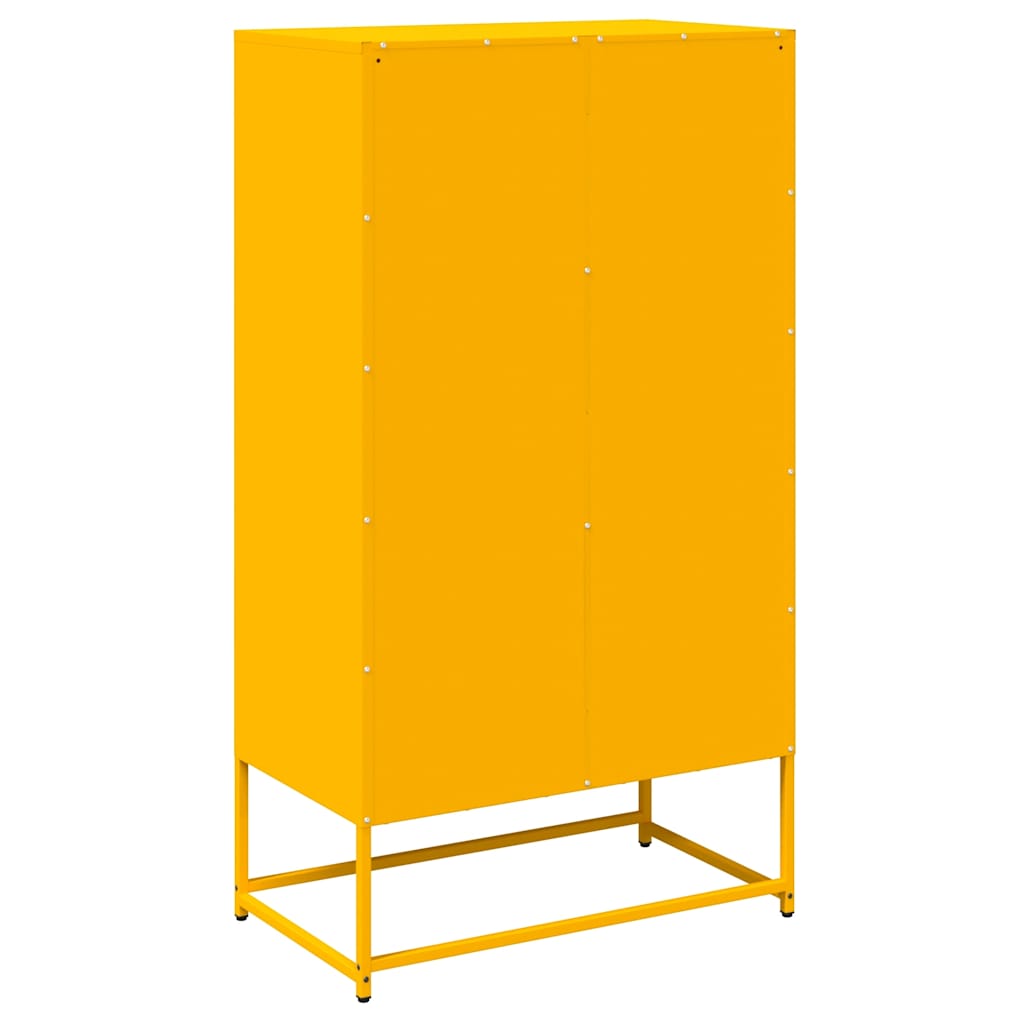 Highboard Μουστάρδα κίτρινη 68x39x123 cm Χάλυβας