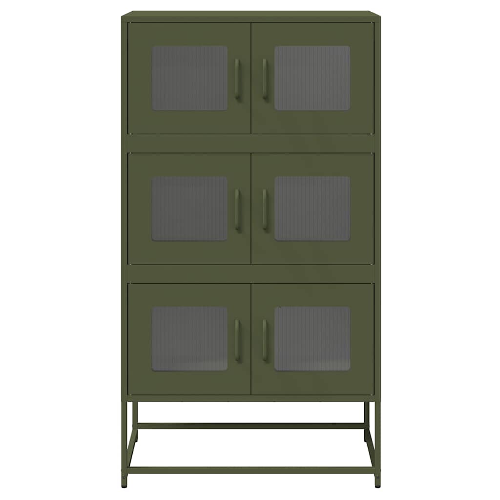 Highboard Ελαιοπράσινο 68x39x123 cm Ατσάλι - Pakobazaar