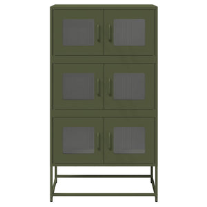 Highboard Ελαιοπράσινο 68x39x123 cm Ατσάλι - Pakobazaar