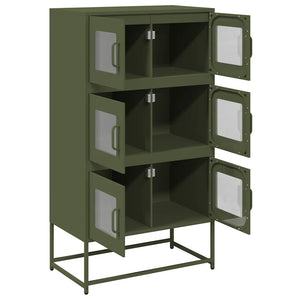 Highboard Ελαιοπράσινο 68x39x123 cm Ατσάλι - Pakobazaar