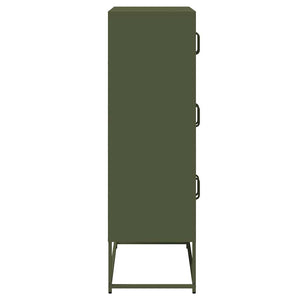 Highboard Ελαιοπράσινο 68x39x123 cm Ατσάλι - Pakobazaar