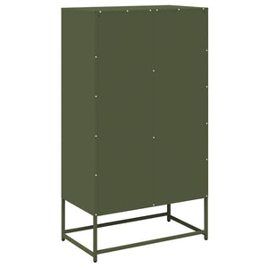 Highboard Ελαιοπράσινο 68x39x123 cm Ατσάλι - Pakobazaar