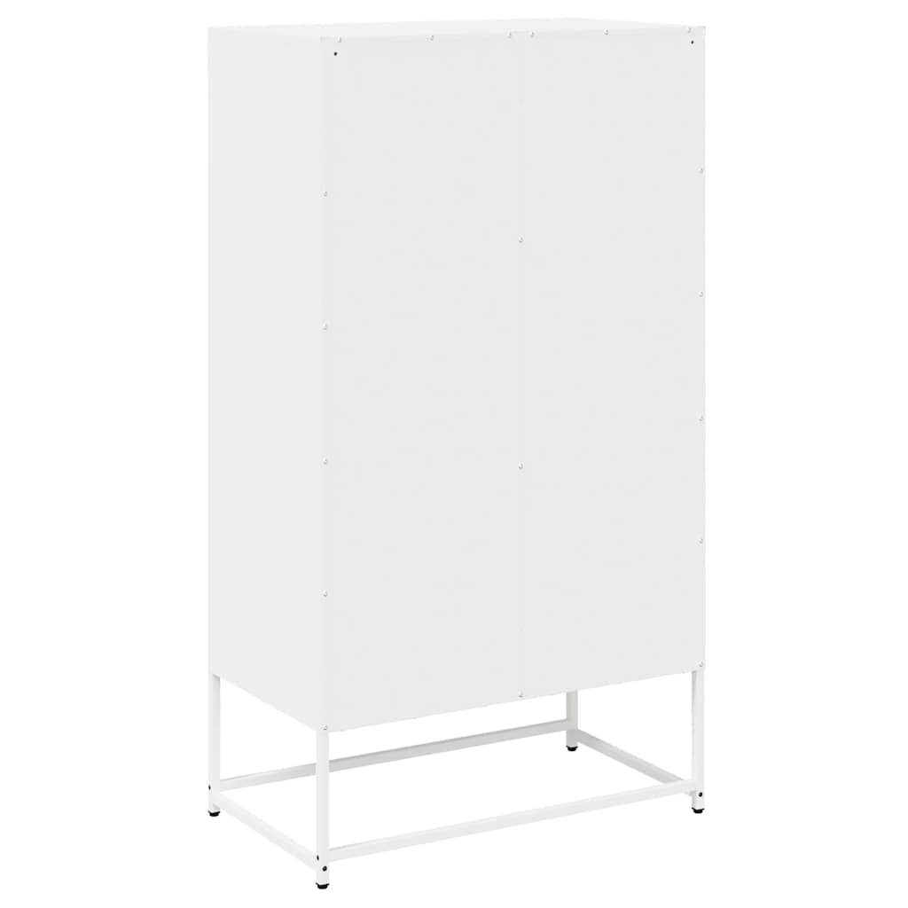 Highboard Λευκό 68x39x123 cm Ατσάλι - Pakobazaar