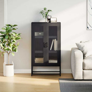 Highboard Μαύρο 68x39x123 cm Χάλυβας - Pakobazaar