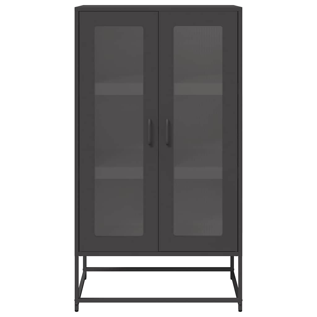 Highboard Μαύρο 68x39x123 cm Χάλυβας - Pakobazaar