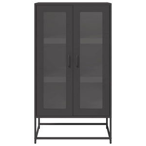 Highboard Μαύρο 68x39x123 cm Χάλυβας - Pakobazaar