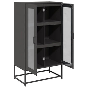 Highboard Μαύρο 68x39x123 cm Χάλυβας - Pakobazaar