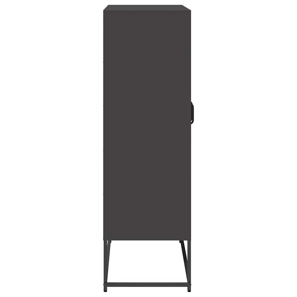 Highboard Μαύρο 68x39x123 cm Χάλυβας - Pakobazaar