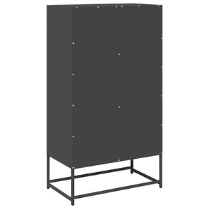Highboard Μαύρο 68x39x123 cm Χάλυβας - Pakobazaar