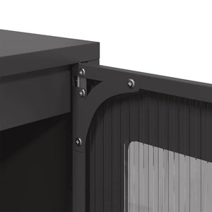 Highboard Μαύρο 68x39x123 cm Χάλυβας - Pakobazaar