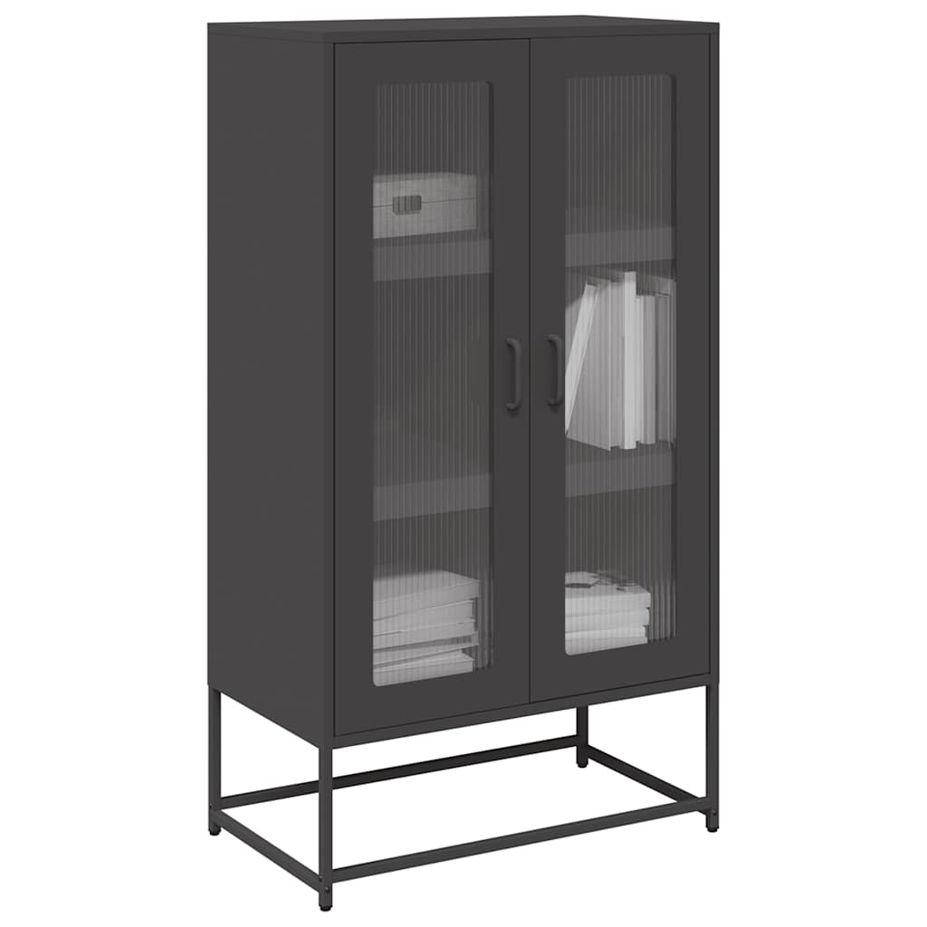 Highboard Μαύρο 68x39x123 cm Χάλυβας - Pakobazaar