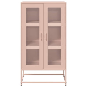 Highboard Ροζ 68x39x123 cm Ατσάλι - Pakobazaar