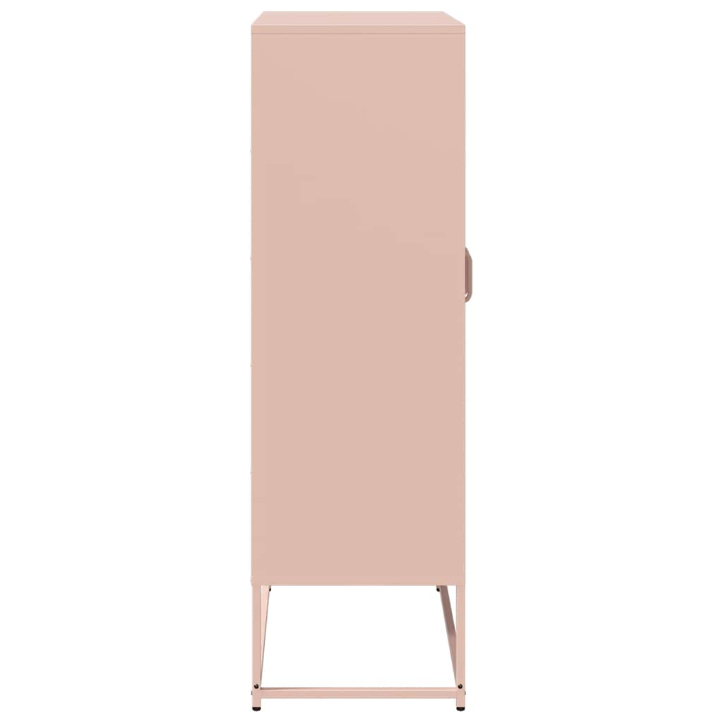 Highboard Ροζ 68x39x123 cm Ατσάλι - Pakobazaar