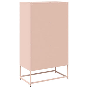 Highboard Ροζ 68x39x123 cm Ατσάλι - Pakobazaar