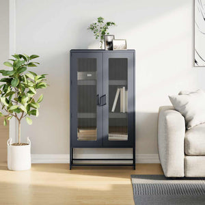 Highboard Ανθρακί 68x39x123 cm Χάλυβας