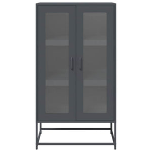 Highboard Ανθρακί 68x39x123 cm Χάλυβας