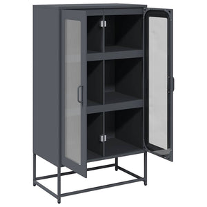 Highboard Ανθρακί 68x39x123 cm Χάλυβας