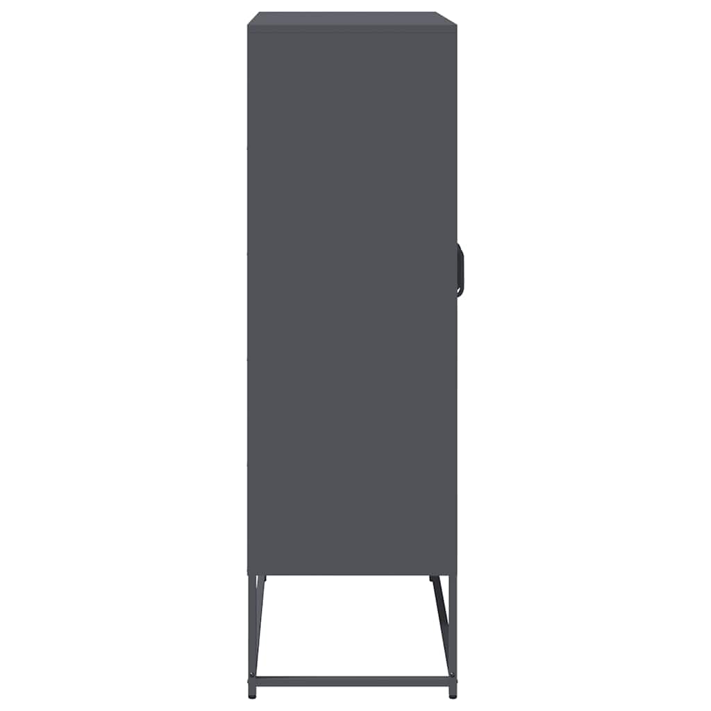 Highboard Ανθρακί 68x39x123 cm Χάλυβας