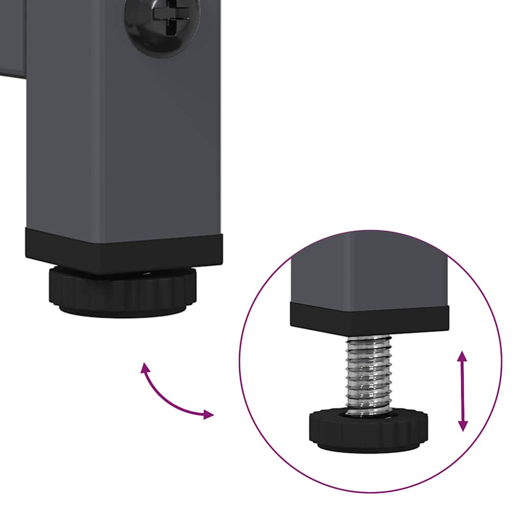 Highboard Ανθρακί 68x39x123 cm Χάλυβας