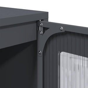 Highboard Ανθρακί 68x39x123 cm Χάλυβας