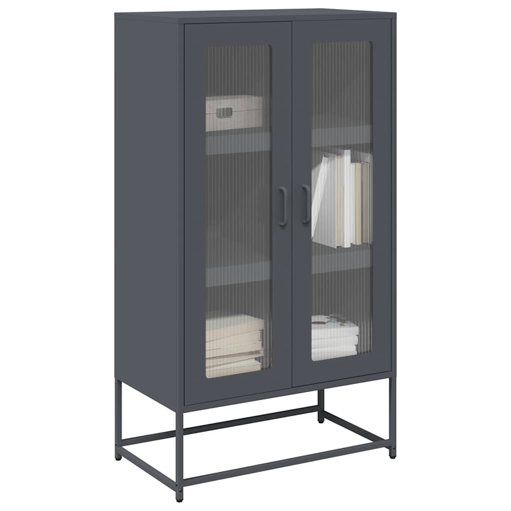 Highboard Ανθρακί 68x39x123 cm Χάλυβας
