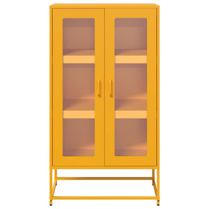 Highboard Μουστάρδα κίτρινη 68x39x123 cm Χάλυβας - Pakobazaar
