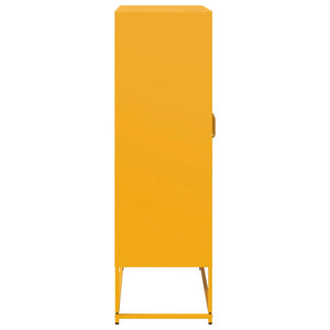 Highboard Μουστάρδα κίτρινη 68x39x123 cm Χάλυβας - Pakobazaar