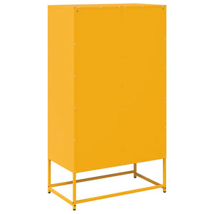 Highboard Μουστάρδα κίτρινη 68x39x123 cm Χάλυβας - Pakobazaar