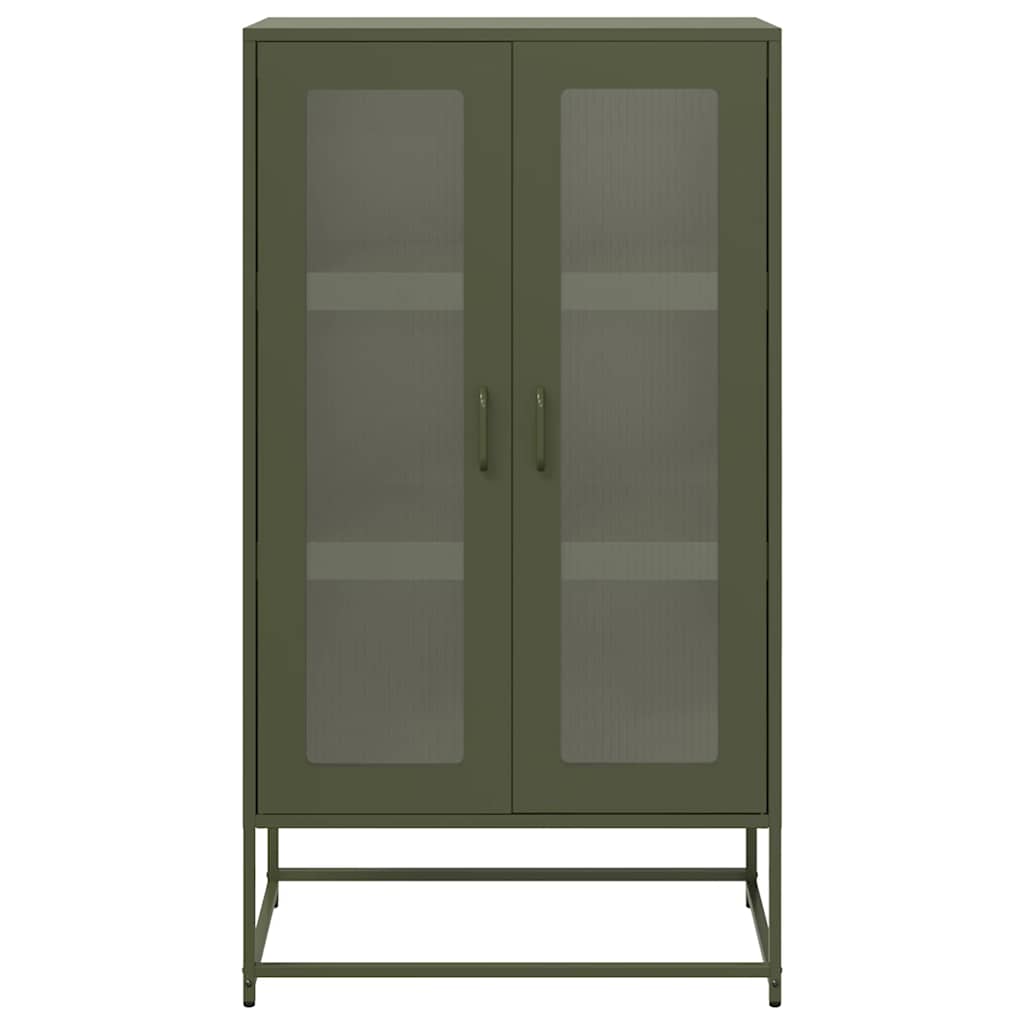 Highboard Ελαιοπράσινο 68x39x123 cm Ατσάλι