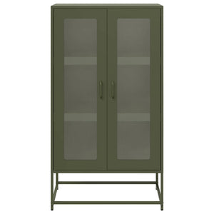 Highboard Ελαιοπράσινο 68x39x123 cm Ατσάλι