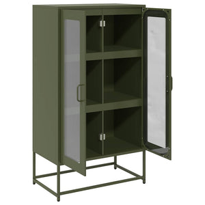 Highboard Ελαιοπράσινο 68x39x123 cm Ατσάλι