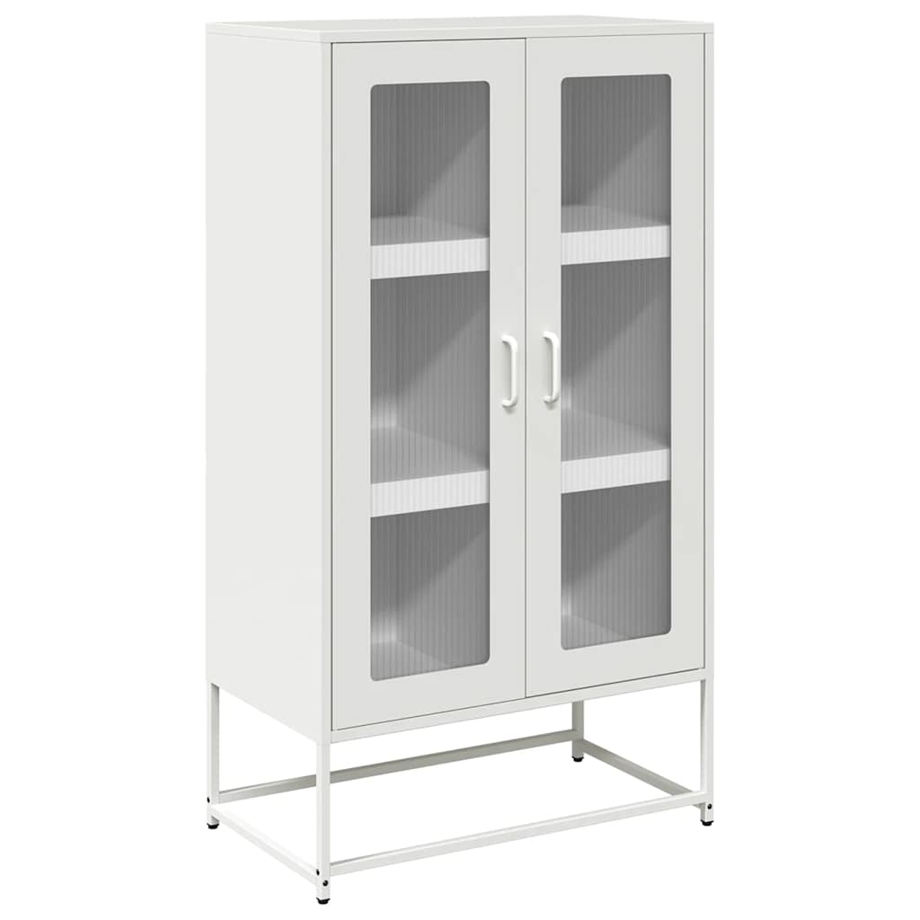 Highboard Λευκό 68x39x123 cm Ατσάλι