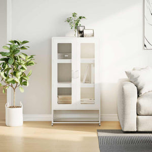 Highboard Λευκό 68x39x123 cm Ατσάλι