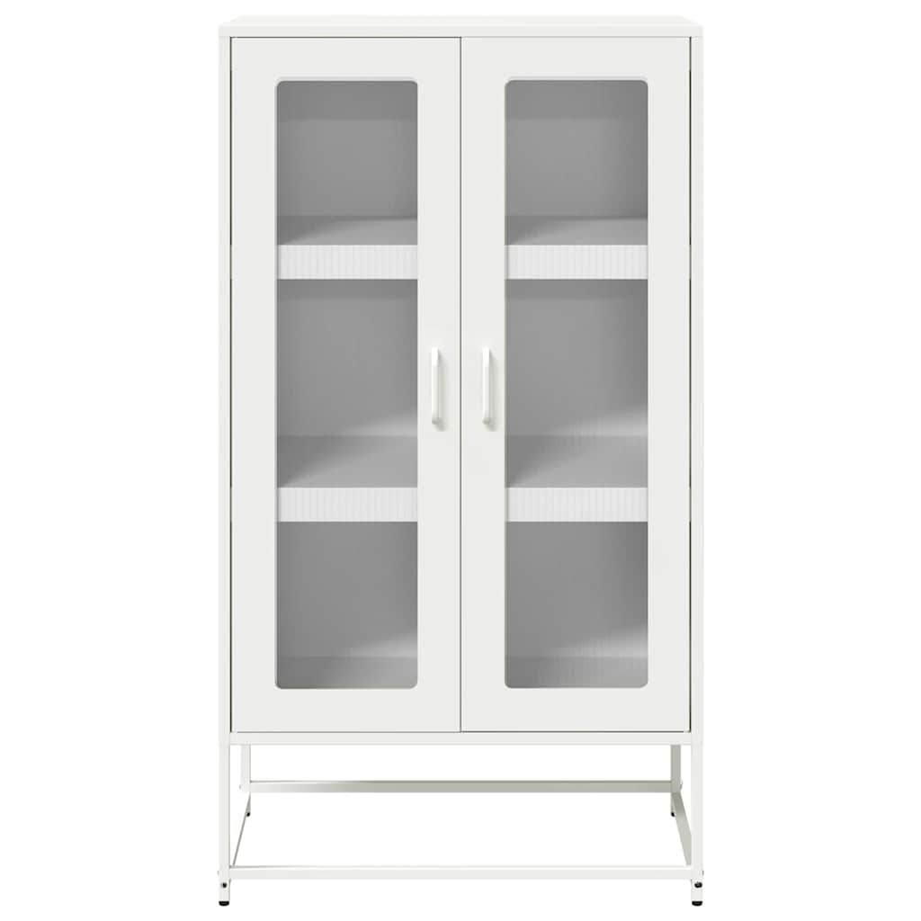 Highboard Λευκό 68x39x123 cm Ατσάλι