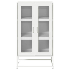 Highboard Λευκό 68x39x123 cm Ατσάλι