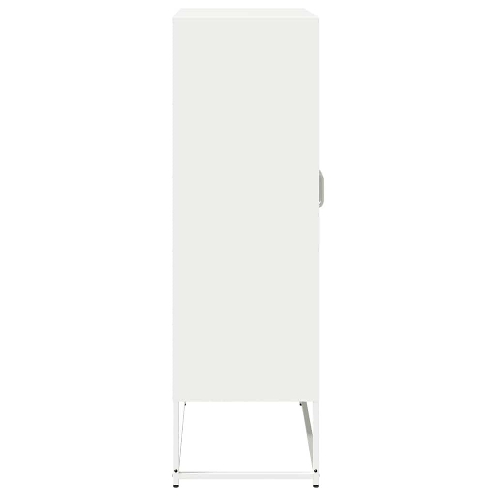 Highboard Λευκό 68x39x123 cm Ατσάλι